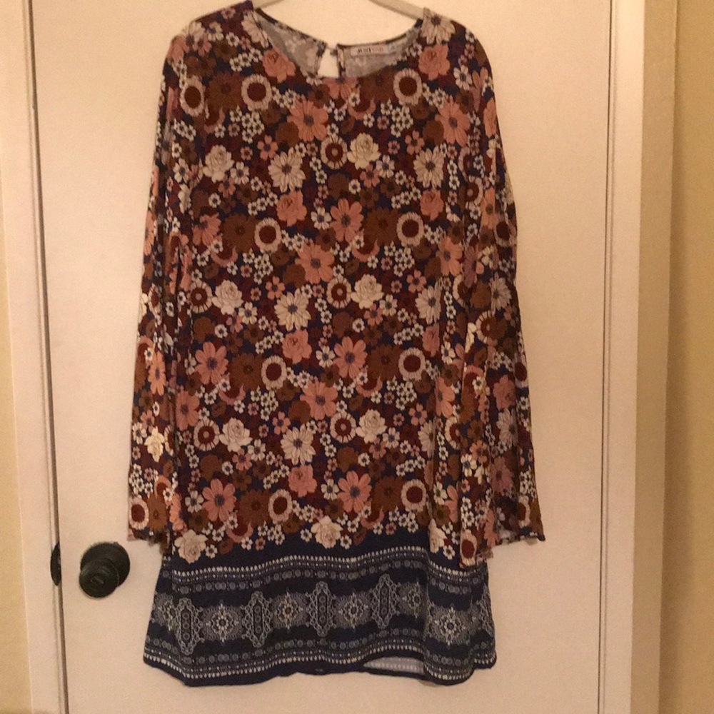 Floral print bell sleeve dress. NWOT